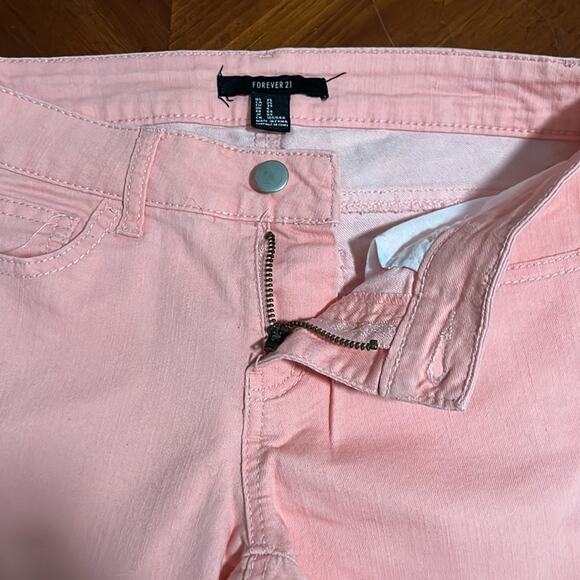 Forever 21 Peach Stretch Denim Skinny Jeans Size 25 - Picture 4 of 8